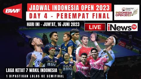 jadwal indonesia open 2023 hari ini